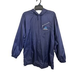 VTG 90s Adidas Pullover Track Jacket Windbreaker Size XL Gorpcore Navy Outdoors
